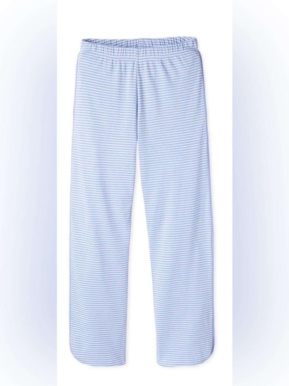 Lake Blue & White Striped Pima Cotton PJ Pants, Large (Pants Only)